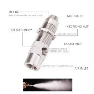 Buse de brûleur à huile de type siphon SS304, jet atomisant à cône solide, à base d'alcool, neuve - Product Image 3