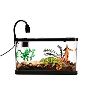Terrario de Plástico para Reptiles, Totalmente Cerrado, Transparente, con Calefacción para Invierno, Marcos Superior e Inferior Extraíbles, Cierre con Abrazaderas para Lagartos - Product Image 1