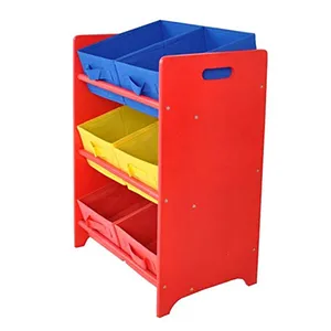 Unità di Stoccaggio giocattolo Per Bambini Cassa di 6 Tela Cassetti bambini cabinet per Bambini Sala Giochi