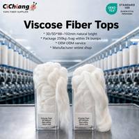 3D*102mm Viscose Fiber Tops 2.78dtex 3DX88mm Semi-Dull Bright Variable Length Yarn Spinning Staple Fiber Weaving Raw Flame