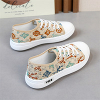Chaussures en toile grande taille pour étudiantes, baskets confortables et tendance pour femmes