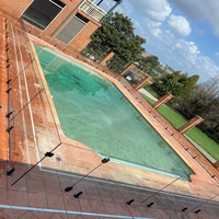 Panneau de verre trempé sans cadre 12 mm pour jardin, cour, villa, escalier, balcon, en acier inoxydable et alliage d'aluminium, design moderne, résistant à la rouille