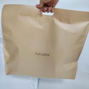 Waterproof Kraft Paper Shipping Bags - Custom Printed Die Cut Handle Self Seal Bags for Clothing for Small Business - Product Image 4