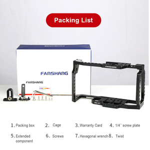 Viltrox กรงกล้องสำหรับแบล็กเมจิกโรงภาพยนตร์กระเป๋ากล้อง BMPCC 4K อุปกรณ์กล้องกรงป้องกันพร้อมแท่นขุดเจาะไหล่สกรู<span class=keywords><strong>3</strong></span>/8 ''1/4'' - Product Image 6