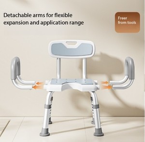 Venta directa de fábrica de alta calidad Silla de baño para ancianos Silla de inodoro plegable con inodoro - Product Image 4