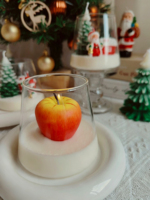Handgefertigte Weihnachtskerzen in Apfelbaum- und Weihnachtsmann-Form, Kreative Geschenke, Grenzüberschreitender Großhandel, Dekorative Ornamente