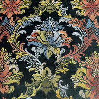 Tissu de velours brodé de style marocain luxueux, 100 % polyester, tissé lourd, plusieurs motifs, de l'usine professionnelle