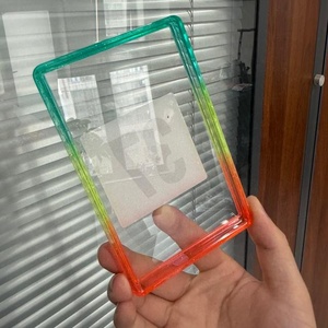 Plaque de protection arrière en TPU à paillettes dégradées 35pt pour cartes gradées, avec plaque en acrylique transparente pour PSA Slab - Product Image 3