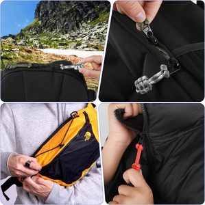 Repuesto de cremallera universal, tejido a mano, ecológico, 100% poliéster, deslizador sin bloqueo, tapas para cordones de equipaje, fijador de asa decorativo - Product Image 3