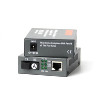 Optical Fiber 10 100Base-Tx to 100Base -RX Netlink HTB-3100AB Single Mode Simplex Fiber WDM Fast Ethernet Fiber Media Converter