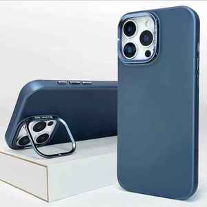 Étui <span class=keywords><strong>de</strong></span> <span class=keywords><strong>téléphone</strong></span> portable en cuir PU microfibre <span class=keywords><strong>de</strong></span> luxe neutre avec support magnétique, compatible TPU PC XS 14 Pro, protection personnalisée - Product Image 6