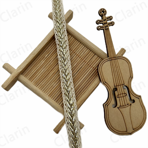 ริบบิ้นถักลายก้างปลา 3 มิติ สีทองเงิน กว้าง <span class=keywords><strong>1</strong></span>.2 ซม. ประดับด้วยคริสตัลรูปแมงป่อง  ทำจากโพลีเอสเตอร์ 100% สำหรับตกแต่งกระเป๋าและเสื้อผ้า - Product Image 3