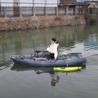 Kayak à pédales motorisé Viking 10,8 pieds 1 place, moteur électrique de pêche à la traîne en HDPE, bateau à rames à siège unique pour la mer