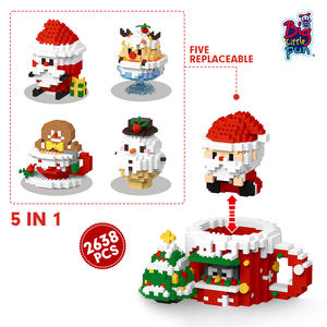 ที่ใส่ปากกาของซานตาคลอสชุดตัวต่อ3D ชุดคริสต์มาสอนุภาคขนาดเล็กพลาสติกสำหรับเด็กอายุ5ถึง7ปี - Product Image 4