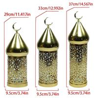 Fournitures du Ramadan, lampe LED en fer rétro pour mosquée du Moyen-Orient, ornement de maison, décoration de fête musulmane islamique Eid Mubarak ZF