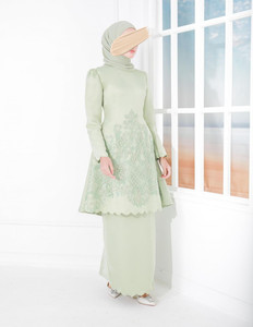 Vêtements islamiques SIPO pour femmes, Chine, Baju Kurung, ensembles modestes, couleur unie, abaya musulmane moderne avec broderie et perles - Product Image 3