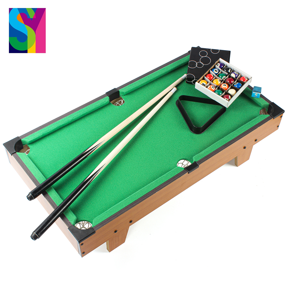 SY Mini Snooker Billiard Table Wooden Board Game Toy Professional Indoor Billiard Table