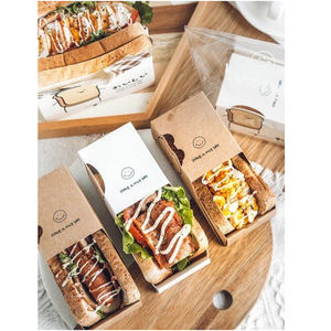 Personalização Completa Descartável Waffle Stick Hot <span class=keywords><strong>Dog</strong></span> Fast <span class=keywords><strong>Food</strong></span> Embalagem Burger Take Away Box - Product Image 2
