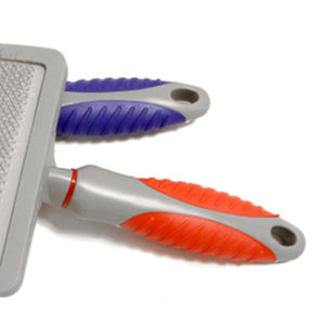 Soft Stainless Steel Bristles and Ergonomic Plastic Handle 20x12CM Square Head Hair Comb <b>for</b> Pet Grooming - Product Image 2