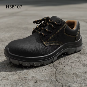 Chaussures de travail minières populaires en acier HY, Kenya, avec embout de protection, prix d'usine, anti-perforation, nouveau style, bottes de sécurité noires HSB107 - Product Image 2