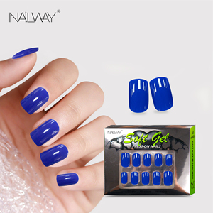 Gel Doux Naturel de Haute Qualité Réutilisable <span class=keywords><strong>Bleu</strong></span> <span class=keywords><strong>Marine</strong></span> <span class=keywords><strong>Ongles</strong></span> Saint Valentin Appuyez sur <span class=keywords><strong>Ongles</strong></span> Faux <span class=keywords><strong>Ongles</strong></span> En Gros - Product Image 2