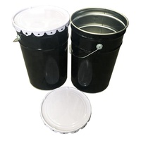 Zonesun — tambour vide en acier inoxydable, 25 litres, pour produits chimiques avec couvercle en fleur/socle