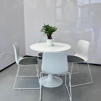 Ensemble de table et de chaises de réception rondes modernes pour boutique, salon, exposition, salle d'attente