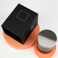 Boîte de bougie parfumée personnalisée de luxe avec logo, revêtement UV, lamination mate et brillante, doublure en éponge, emballage en papier gaufré pour l'expédition