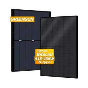 Bifacial 410W 420W đầy đủ màu đen Tấm Pin Mặt Trời N loại Topcon Monocrystalline PV module với CE TUV