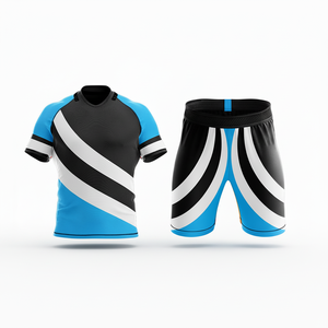 Maillots de rugby personnalisés pas chers avec numéros vêtements de football ensemble de ligue hauts et shorts d'entraînement 100% polyester - Product Image 1