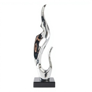 Abstract Geometric Luxury Handmade Resin Table Sculpture Vintage Farmhouse Design Living Room Interior <b>Decor</b> - Product Image 3