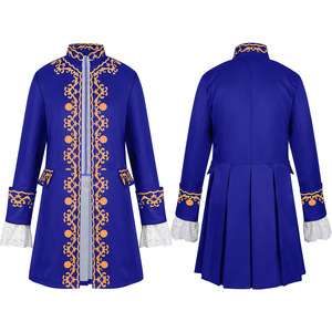 Nouvelle veste de costume coloniale du 18e siècle pour <span class=keywords><strong>homme</strong></span>, style médiéval, à manches longues et revers, inspirée des costumes de prince victorien, rococo et <span class=keywords><strong>baroque</strong></span> - Product Image 4