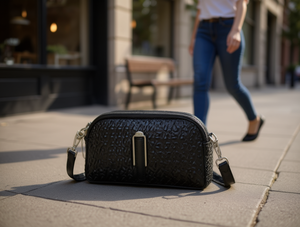 Borsa a tracolla da donna con doppio cordino in ecopelle tinta unita per tutte le stagioni - Product Image 2