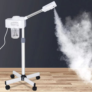 White Facial Steam <b>Machine</b> Hot <b>Vapor</b> Skin Care Steamer Portable Salon Equipment with Rolling Stand - Product Image 1