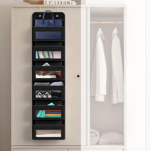 Organizzatore da Appendere Sopra la Porta <span class=keywords><strong>a</strong></span> 6 Livelli, Grande Capacità, con Finestre Trasparenti, Organizzatori per Armadio e Camera da Letto - Product Image 5