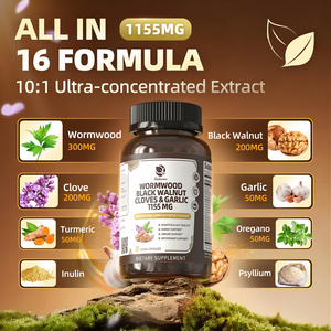 Extrait de plantes naturelles : Capsules de noix noires, armoise et clous de girofle - Complément alimentaire pour l'homme, Huile de noix noires et Teinture d'armoise en gélules molles - Product Image 6
