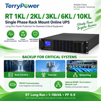 RT 1KVA 2KVA 3KVA 6KVA 10KVA 长运行机架式单相在线式UPS 双转换 PF 0.9 LCD RS232 服务器 电信