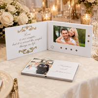 Tarjetas de Visita de Papel Hechas a Mano con Logotipos, Invitaciones en Video, Pantalla LCD, Reproductor MP4, Álbum de Videos, Video de Felicitación Empresarial, OEM/ODM