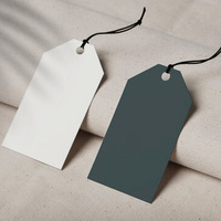 Étiquettes suspendues personnalisées avec code-barres pour chaussettes et vêtements, étiquettes de vêtements en carton écologiques, couleurs personnalisées, logo imprimé en sérigraphie