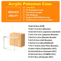 Boîte en acrylique moderne personnalisée Zeno, boîte de protection pour cartes Elite Trainer Box, boîte de boosters, étui de protection avec couvercle magnétique