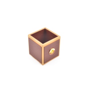 Qatar governo esecutivo marrone e oro in pelle 6 pezzi scrivania cancelleria <span class=keywords><strong>Set</strong></span> <span class=keywords><strong>Set</strong></span> di accessori Desktop di lusso per ufficio - Product Image 3