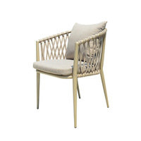 Chaises en rotin d'extérieur nordique d'approvisionnement d'usine Tables en métal pour cour balcon hôtel loisirs mobilier d'extérieur en plein air
