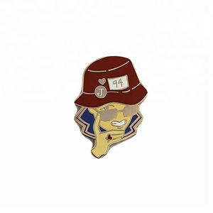Diseño personalizado de esmalte <span class=keywords><strong>duro</strong></span> pin de metal insignia pin de solapa carácter de hombre serie placa - Product Image 4
