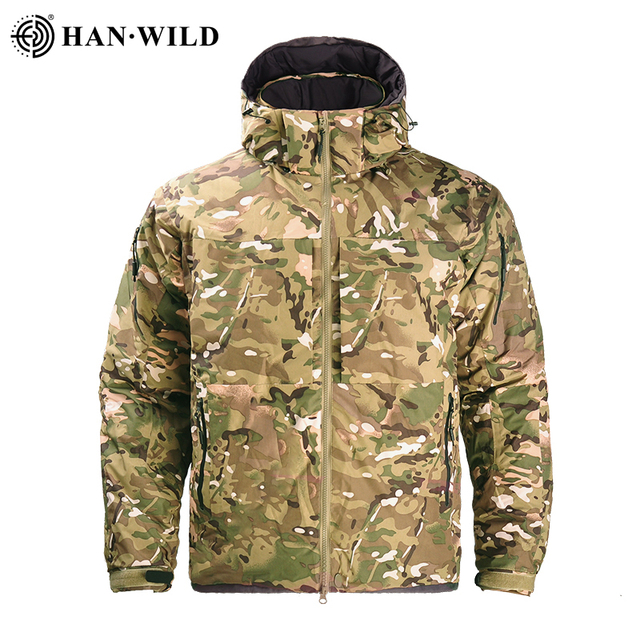 HAN WILD Windproof Down Jacket Winter Insulation Jacket Waterproof Thick Coat Camo Down Jacket
