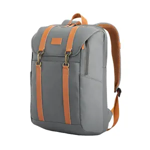 عينة مجانية 2023 حقيبة لابتوب مبيع بالجملة مصنع BSCI مورّد GRS مع البوليستر المعاد تدويره حقيبة ظهر للمدرسة RPET