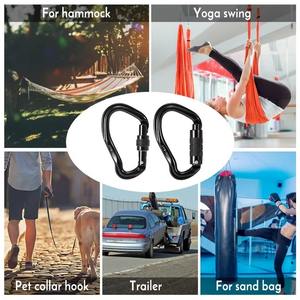 Mosqueton en alliage d'aluminium à verrouillage automatique 23KN, anneau en D, pour l'escalade, la randonnée en montagne, le sauvetage, la sécurité en hamac - Product Image 6