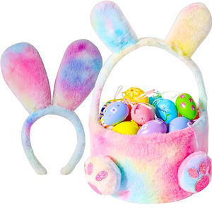 Set 2 en 1 <span class=keywords><strong>de</strong></span> Conejito <span class=keywords><strong>de</strong></span> Peluche <span class=keywords><strong>de</strong></span> Pascua con Canasta y Diadema, Orejas <span class=keywords><strong>de</strong></span> Conejo <span class=keywords><strong>de</strong></span> Peluche, Bolsa <span class=keywords><strong>de</strong></span> Regalo para Dulces, Decoración para Fiesta <span class=keywords><strong>de</strong></span> Búsqueda <span class=keywords><strong>de</strong></span> Huevos <span class=keywords><strong>de</strong></span> Pascua - Product Image 2
