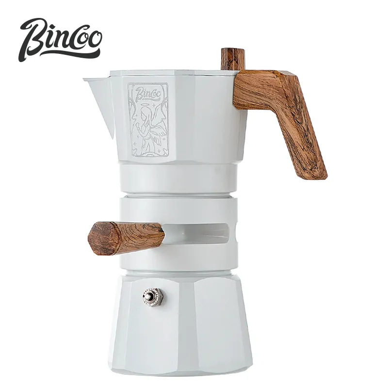Bincoo 2 tazze piano cottura macchina per caffè Espresso doppia valvola Moka Pot con estrattore termostato prevenire la sovraestrazione Espresso italiano