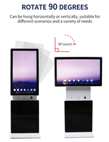 Kiosque publicitaire numérique rotatif de 49 pouces sur pied, écran tactile 4K Mini-LED WiFi Android OS pour centre commercial