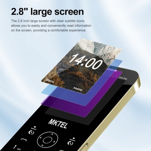 โทรศัพท์มือถือปลดล็อคแล้ว หน้าจอ 2.8 นิ้ว คีย์บอร์ดบางเฉียบ โทรศัพท์สำหรับผู้สูงอายุ รองรับ 2 ซิม จอ LCD  โทรศัพท์ GSM สำหรับผู้สูงอายุ - Product Image 2